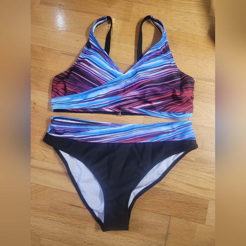 Striped Multicolor Bikini Set